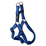 Rogz Utility Hundegeschirr, reflektierend, verstellbar, 1,9 cm, Fanbelt Hundegeschirr, groß, 3/4" Large, blau