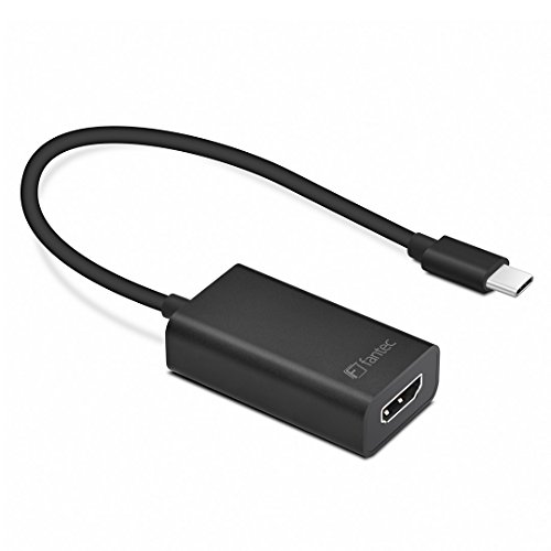 FANTEC UMP-HDMI4K USB Typ-C Adapter auf 1x HDMI 4K, 20 cm Kabel Aluminium/schwarz