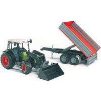 Bruder Spielzeug-Traktor "Claas Nectis 267 F mit Frontlader und Bordwandanhänger"
