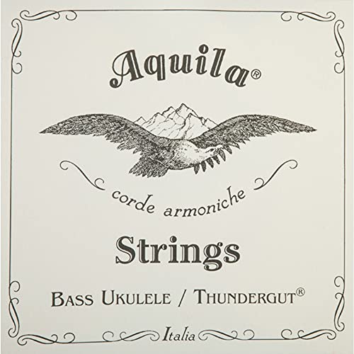 Aquila 69U Stimmstabilität Bass-Ukulele (5x string-Satz, Thundergut, GDAE) weiß