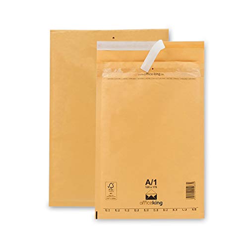 verpacking 200 Luftpolstertaschen Versandtaschen Luftpolsterumschläge Din A6, A/1, Innenmaß: 100 x 165 mm, Braun