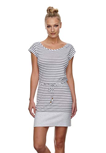Ragwear Kleid Damen SOHO Stripes 2111-20008 Weiß White 7000, Größe:M