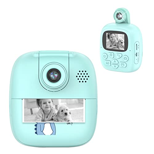 SUPBRO Digital Kinderkamera Selfie Kinder Kamera Fotoapparat für Kinder Jungen mädchen Digitalkamera 1080P HD Videokamera Digital Kids Camera mit 32GB Karte, 2.0”ISP, Print Sofortbildkamera