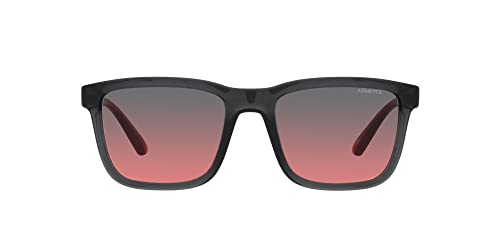 ARNETTE Unisex's An4321 Lebowl Sonnenbrille, Transparentes Grau/Fifty Schwarz/Rot, 54 mm