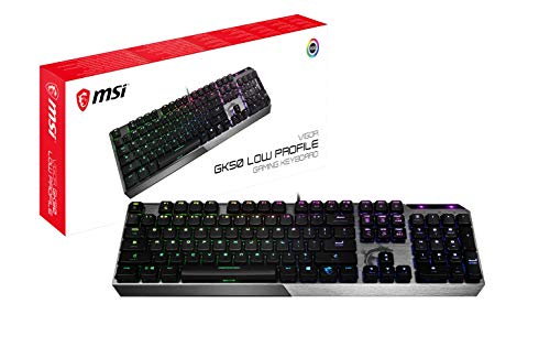 MSI Vigor GK50 keyboard USB QWERTY US Englisch Schwarz, Metallisch