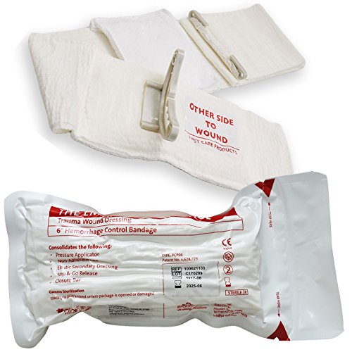 Blutungskontrolle, hämostatische israelische Traumat-Wunde FFD-Feldverband, 15,2 cm, Einzelpackung