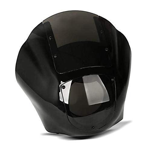 Lampenmaske Q1 Kompatibel für Harley Dyna Street Bob/Low Rider/S dunkel