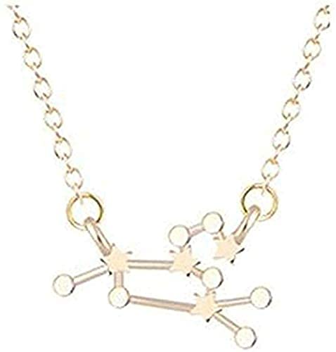 Halskette Edelstahl Astrologie Sternzeichen Halskette Frauen 12 Konstellation Horoskop Gold Paar Halsketten Männer Schmuck Mädchen Geschenke