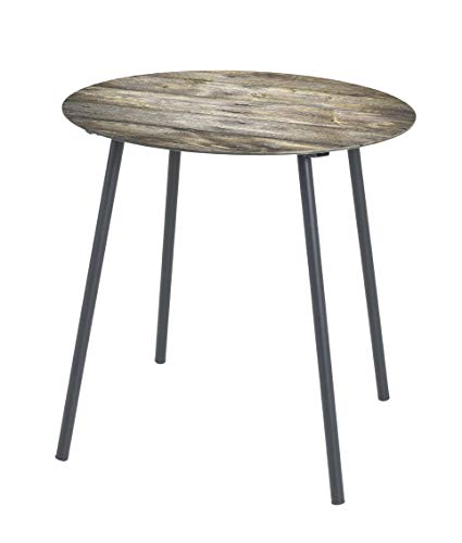 HAKU Möbel Beistelltisch, Stahl, schwarz-Natur, Ø: 40 x H: 41 cm