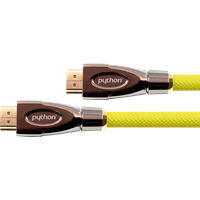 PYTHON® Series PREMIUM AKTIVES High-Speed-HDMI Anschlusskabel mit Ethernet - REDMERE CHIPSATZ - 4K2K / UHD / Ultra HD / Full HD - Kupferleiter (OFC), 3D-Unterstützung, Dreifachschirmung, Nylongeflecht - gelb, 30 m