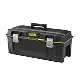 Stanley FatMax Werkzeugbox (71 x 31 x 29 cm, spritzwassergeschützer Koffer, robuste nicht-rostende Metallschließen, Box mit Gummiabdichtung für mehr Schutz) 1-93-935