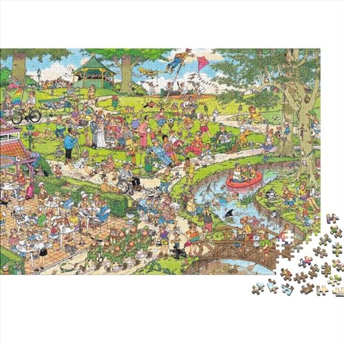 Outing 1000 Teile Puzzle Kunst Geschenke Schwieriges The Crowd is Huge Puzzlespiel Geburtstagsgeschenk Eltern-Kind-Erziehung 1000pcs (75x50cm)