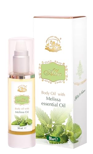 Körperöl 50 ml Sprühflasche, Körperhautspray mit ätherischen Ölen für Massage und Aromatherapie, verschiedene Sorten (Zitronenmelisse)