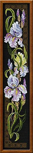 Riolis Kreuzstich-Set Schwertlilien, Baumwolle, Mehrfarbig, 20 x 92 x 0.1 cm