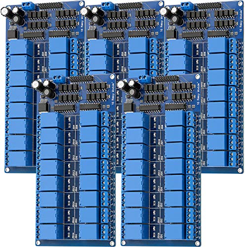 AZDelivery 5 x 16-Relais Modul 12V mit Optokoppler Low-Level-Trigger für Arduino