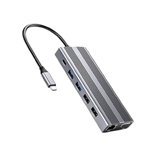 USB-C-Hub 3.0 mit 12 Anschlüssen und High-Speed-Multi-USB-Port-Expander, schnelle Datenübertragung