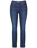 Samoon Damen Jeans Straight Fit Plus Size Marine (52) 46