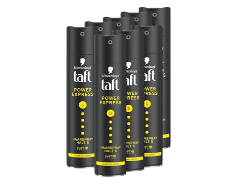 Schwarzkopf Taft Haarspray Power Express (8x 250 ml), Haltegrad 5 Haarstyling, Haarspray für alle Haartypen, trocknet sofort, Vegane Formel*
