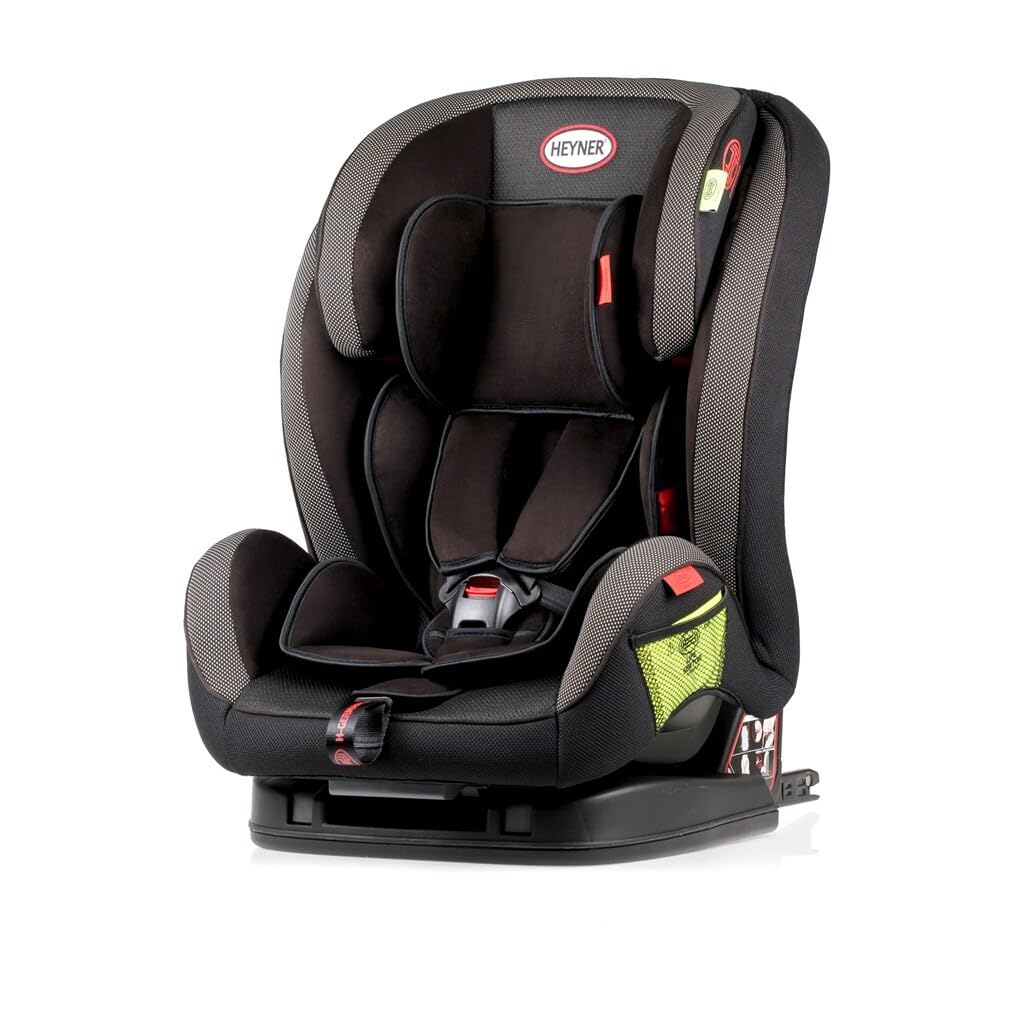 HEYNER® Kindersitz mit Isofix & Toptether Autokindersitz, Gurtführung, Gruppe 1/2/3 9-36 kg, schwarz