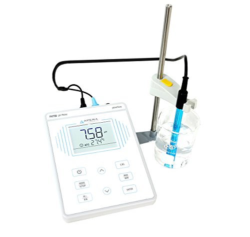 Apera Instruments PH700 pH Meter fürs Labor, Benchtop, 0.01 Genauigkeit, 1-3 Punkt Kalibrierung, Temperatur, inkl. Elektrode