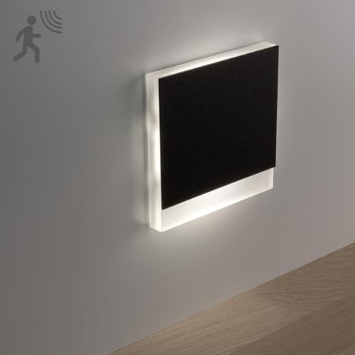 LongLife LED Treppenleuchten mit Bewegungsmelder eckig schwarz 1,5W - Lichtfarbe: Neutralweiß - Lichtaustritt: Orbis Einbauleuchte für Treppen, Flur