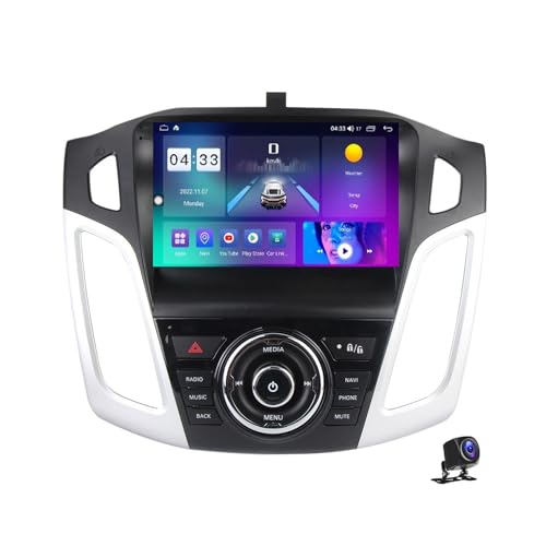 Plusfish 9 Zoll Android 13 Autoradio Für Ford Focus 2011~2015 Touchscreen Autoradio Bluetooth Wireless Carplay Android Auto Multimedia Navigation Mit DSP FM RDS Radio,M200s 8core 2g+32g