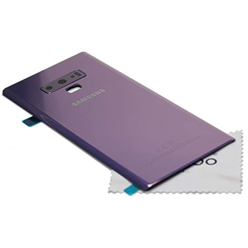 Akkudeckel für Samsung Original für Samsung Galaxy Note 9 N960F Back Cover Rückwand lila Purple mit mungoo Displayputztuch