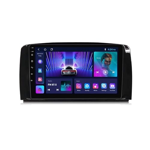 Android 12 Autoradio GPS Navigation Für Benz R300 R350 2007-2011, 9 Zoll Touchscreen Unterstützt WiFi Bluetooth DSP RDS Rückfahrkamera + Lenkradsteuerung Mit Kabelloses CarPlay Android Auto (Size : M