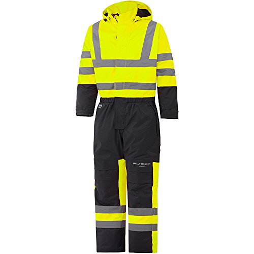 Helly Hansen Workwear Warnschutz Wetterschutz-Overall Alta Suit CL3 wasserdichter isolierter Winter-Arbeitsanzug 369 46, gelb, 70665