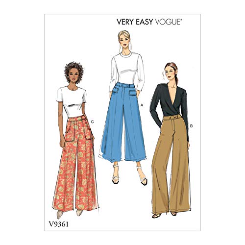 Vogue V9361E5 Schnittmuster für Damenhose, Gr. 42-50, Weiß