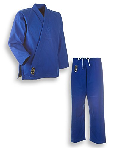 Ju-Sports SV Premium Ju-Jutsu Anzug Ronin Blau 170 I Superleichter Jujutsu Anzug für Erwachsene I BJJ Gi Herren mit eingesticktem Kanji-Zeichen I 100% Baumwolle