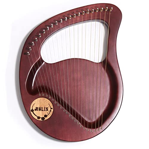 vdha Harfe, Griechische Violine, 21 Saitiges Mahagoni Instrument, Harfe mit Stimme SchlüSsel, für Musik Liebhaber für AnfäNger, Fuchsia