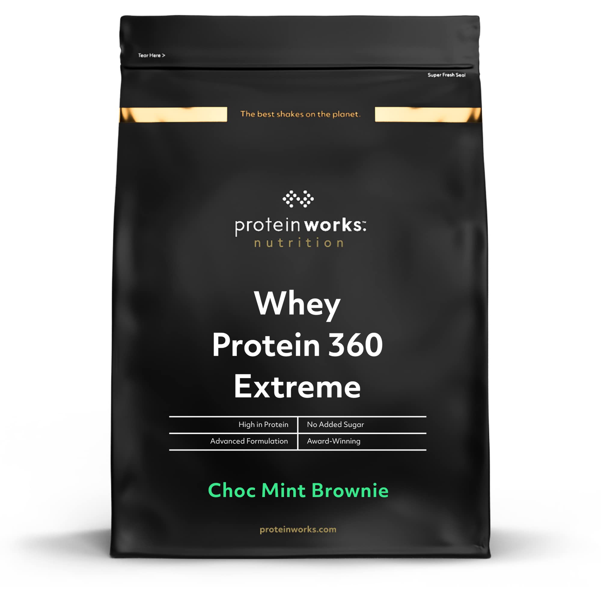 Protein Works Whey Protein 360 Extreme | Premium Protein | Schoko-Minz-Brownie | Zugefügt BCAA & Glutamin | 2.4kg
