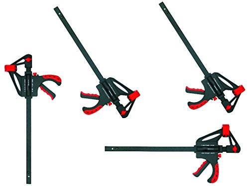 Proteco-Werkzeug® Set 4 Stück Schnellspannzwingen 450 mm x 93 mm Einspanntiefe Einhandzwingen Spreizzwingen Spannzwingen Schraubzwingen
