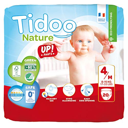 Tidoo Einweg-Baby-Trainingshosen, Größe 4, 20 Stück