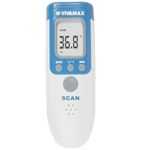 VIVAMAX GYV8 berührungsloses"kein Kontakt" Thermometer 4 in 1 - misst Körpertemperatur, Babynahrung, Badewasser und Raumtemperatur