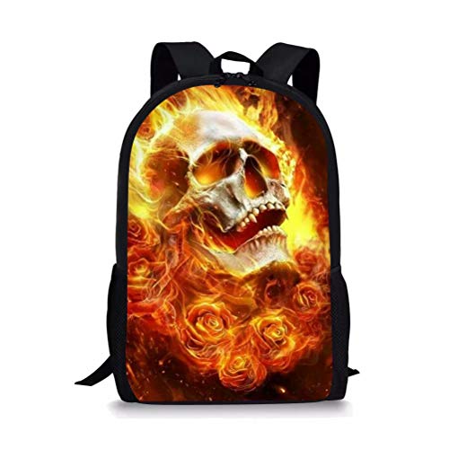 POLERO Schulranzen Ergonomische Schultasche für Kinder Schulrucksack Grundschule Ranzen Totenkopf Print Design