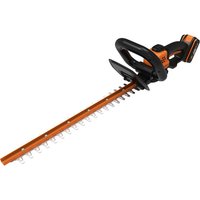 WORX 20V Akku-Heckenscheren WG260E.5, Powershare, 2,0 Ah, Dual Schnittklingen 61cm für gleichmäßige Schnitte, reduzierte Vibrationen, Schutzköcher, 2200 /min, 1Std. Schnellladegerät, 18V