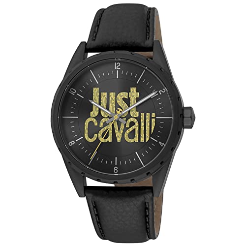 Just Cavalli Schwarze Uhren für Herren, mehrfarbig, Einheitsgröße, Mehrfarbig, One Size