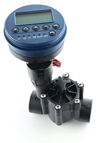 Aqua Control - Digitales Bewässerungsprogrammiergerät mit Verriegelungsmagnetventil. 2 Unabhängige Bewässerungsprogramme. Programmierer mit Ventil Für Brunnen. Ideal Wenn es Keinen Netzanschluss Gibt