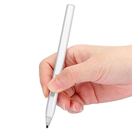 Wiederaufladbarer Tablet-Stift, Stift für Touchscreen-Tablets, Seitenadsorption, Kippschreiben, magnetische Saugfunktion für Surface Pro 5 6 7 4096-Schreibdruckstift(Silber)