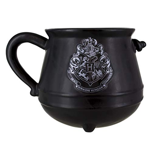 Paladone Harry Potter Tasse Hogwarts Zauberkessel schwarz, Bedruckt, aus Keramik.