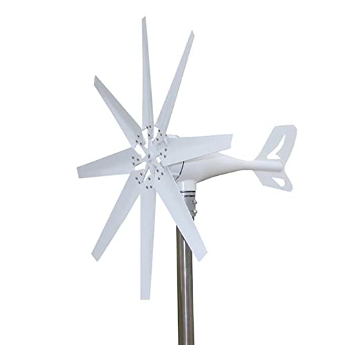 HUIZHITENGDA 1000W-3000W Windturbinengenerator Kit, 8 Blades Wind-Power-Generator mit MPPT-Ladungscontroller 12V/24 V/48 V (weiß),24v