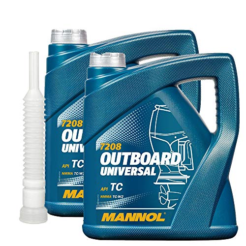 MANNOL 2 x4l, 7208 Outboard Universal TC-W2 Boot Öl + Ausgießer