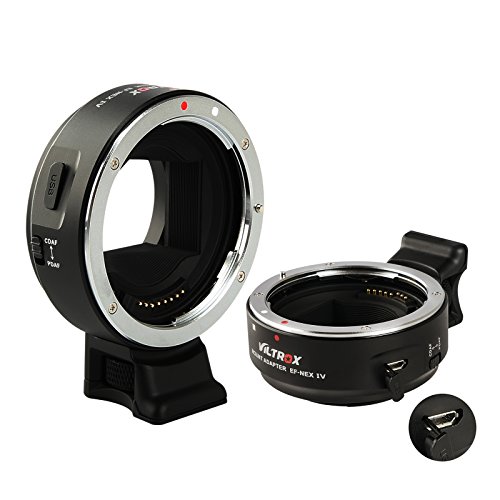 VILTROX® EF-NEX IV Objektivadapter Autofokus Automatik Objektiv Adapter Konverter Adapterring für Canon EF EF-S Objektiv auf Sony E Mount A6300, A6000, A5000, A3000 NEX 7/6 / 5N / 5R / 3 / A7 II