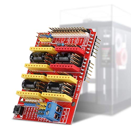 Diyeeni CNC Shield Expansion Board + Schrittmotortreiber drv8825 + Kühlkörper für Arduino V3 Engrave 3D-Druckerzubehör