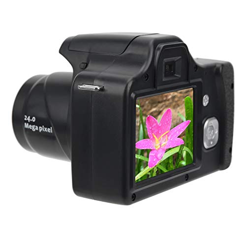 Digitalkamera, 3,0 Zoll TFT LCD Bildschirm,HD Spiegelreflexkamera mit 18-fachem Zoom,FHD 1080P Videokamera, Tragbare Digitalkamera mit Langer Brennweite für(Standardobjektiv + Weitwinkel)