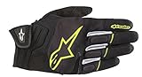 Alpinestars Motorradhandschuhe Atom Gloves Black Yellow Fluo, Schwarz/Gelb, XL Nc