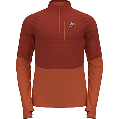 Odlo Herren Sesvenna SL Half Zip Longsleeve (Größe L, Schwarz)