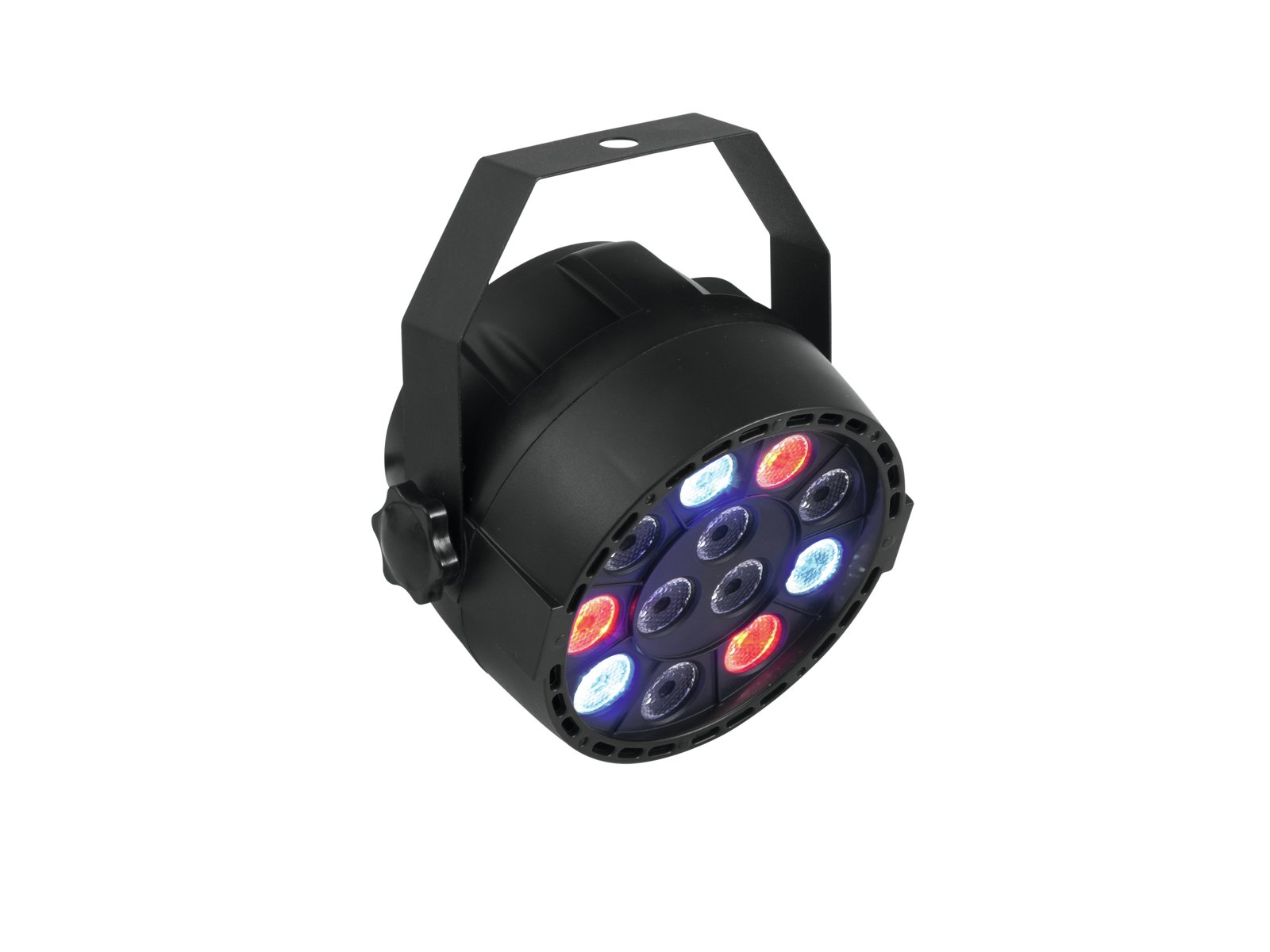 EUROLITE LED Party Spot | 12 x 1 W RGBW LEDs | Standalone oder DMX | LED Display Anzeige | Mit Stroboskopeffekt